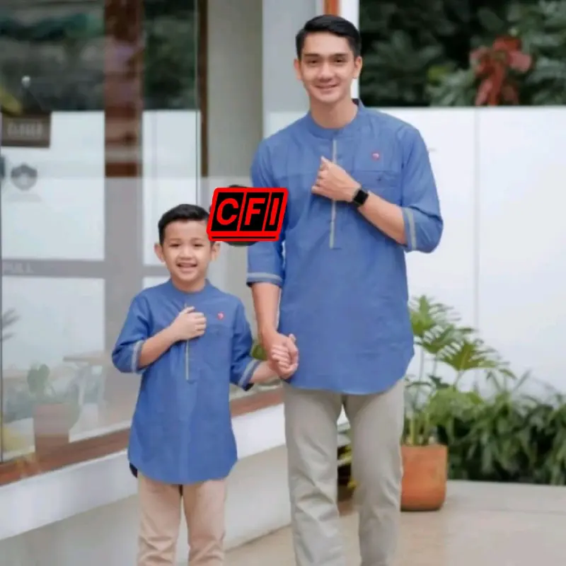 koko kurta couple ayah dan anak burgundy modern 1