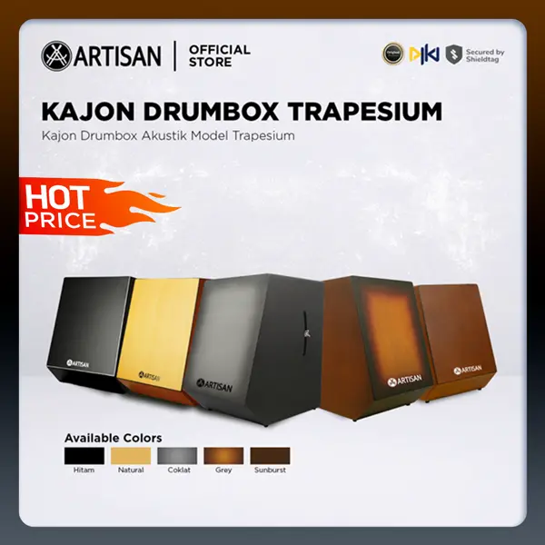 ARTISAN Kajon Drumbox Akustik Model Trapesium