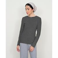 Gambar Geulis.id NORAH STRIPES LONG SLEEVE TEE / ATASAN WANITA (4 warna) - BLACK, S dari Geulis id Kota Administrasi Jakarta Utara 3 Tokopedia