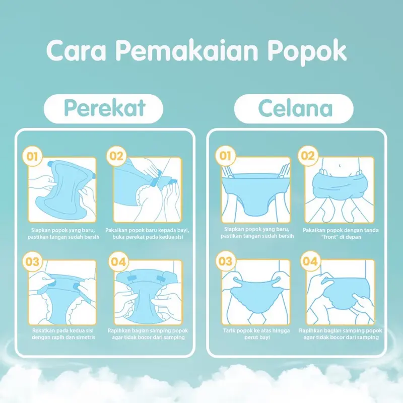 [Baru] Popok Makuku Fit Super Jumbo M60,L54,XL44 +6 pcs Bayi Diapers popok kering ekstra tipis 3