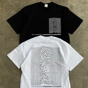 Joy Division - Unknown Pleasure Tshirt - Black And White | Kaos Band Combed Fit