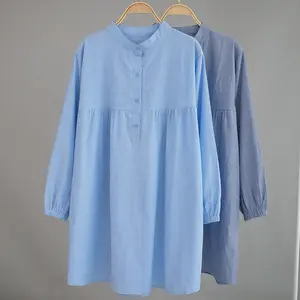 Semi tunik busui friendly&bumil/ Kemeja polkadot panjang bahan woolpeach/ semi tunik oversize