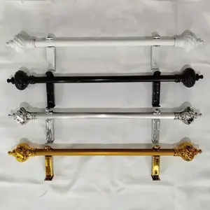Batang Gorden Fullset / Tiang Hordeng / Besi Korden / Pipa Gordeng Rollet Gordyn Tutup Kaki Silver Gold