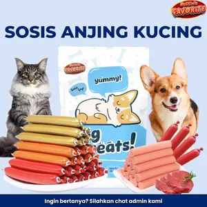 Favorite sosis anjing kucing 15g snack kucing anjing 15g cemilan anjing sosis ham anjing kucing