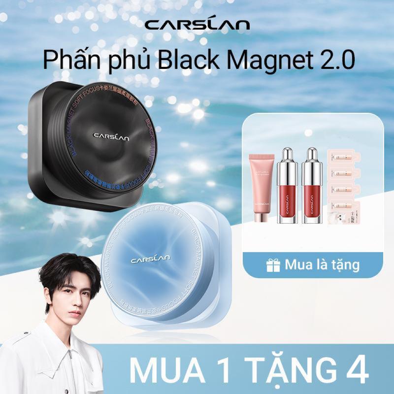 [TunPham97] Phấn phủ Black Magnet Carslan bám nền 2.0, kiềm dầu định hướng, nâng cấp công nghệ lành tính cho da 8g+[Free gifts] son tint dưỡng ẩm*1g*2+Kem nâng tông mini 5g*1+Set kem nền mini 4g*1