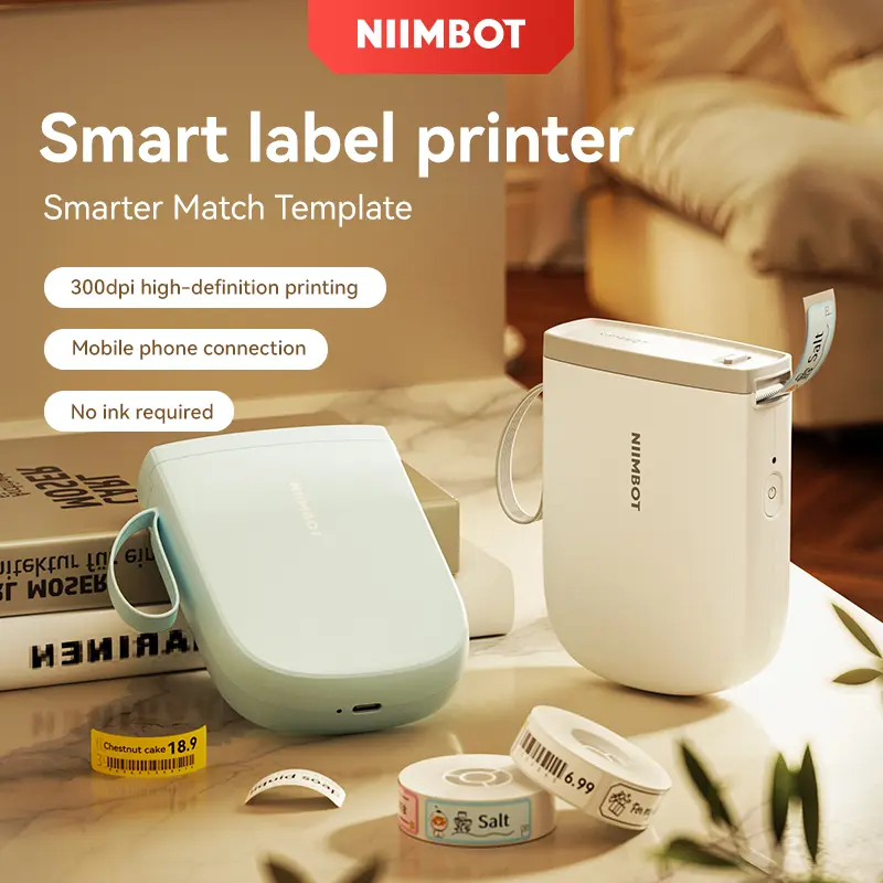 NIIMBOT D11 Upgraded Label Maker Smart Label Printer Inkless Portable And Rechargeable for Household Kitchen Label Printers