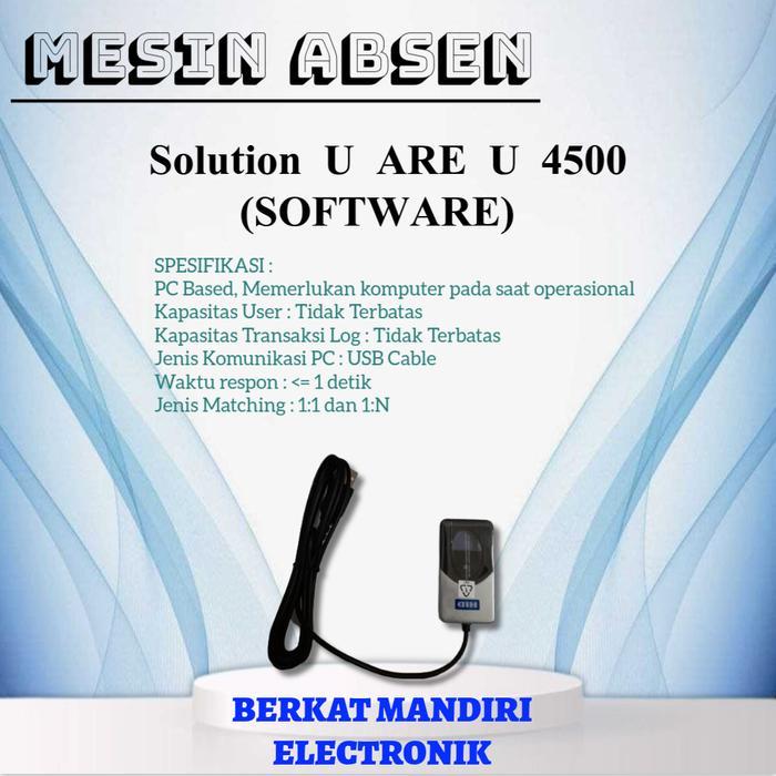 Jual Solution U ARE U 4500 (SOFTWARE) mesin absen finger print ...
