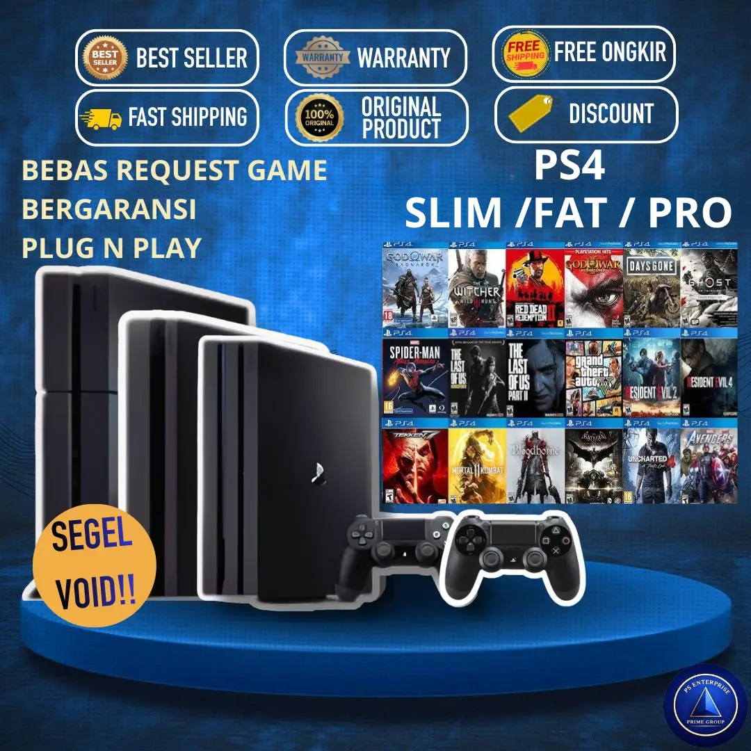 PS4 Slim Fat Pro / Playstation 4 Slim Fat Pro Ori Nogame BonusGame Bonus Game GBN