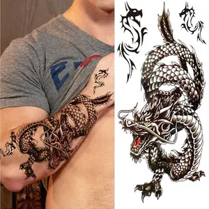 ZARIL TATO Temporer BASIC TBS-8076 DRAGON LQ TATO PREMIUM Tato Temporary TATO STIKER size 19x12cm