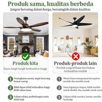 Gambar GOGEOUS Lampu Kipas Angin Plafon Remote 42/52 inci Kipas Angin Plafon kecepatan cahaya Gantung Langit Baling - A: 48" Putih-5 Daun dari GogeousLighting Kab. Tangerang 3 Tokopedia