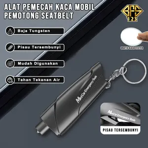 Alat Bantu Pemecah Kaca Mobil Darurat Pemotong SeatBelt Emergency Tool Kit Key Chain Car Emergency Safety