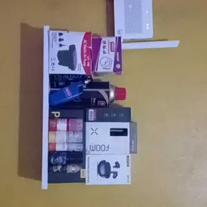 RAK ambalan tanpa bor rak 1 set 4 pcs Kayu Biru