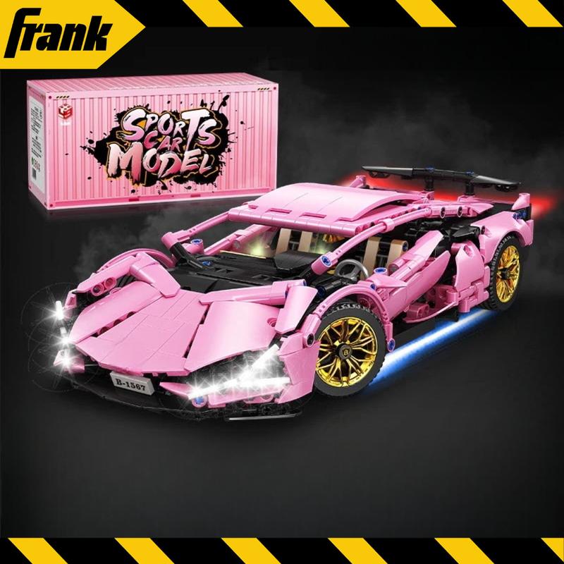  Frank Mô Hình Lắp Ráp Siêu Xe Lambo Màu Hồng Tỉ Lệ 1:14 Với 1280 PCS Đồ Chơi Lắp Ghép An Toàn Cho Trẻ Em Từ 6+ Tuổi Quà Tặng Cho Trẻ 