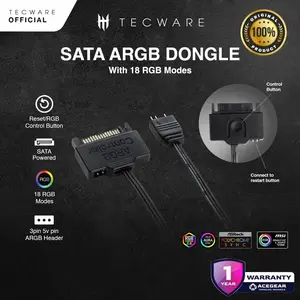 TECWARE SATA ARGB DONGLE, 18 Mode Simple Controller ARGB BEST SELLER