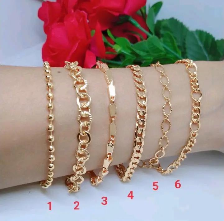 Product Introduction of Gelang Emas 6 Model Wanita Dewasa Titanium Elegan Simple Anti Karat Terbaru Viral Perhiasan Perempuan Aksesoris Mewah Fashion Populer Bracelets 3