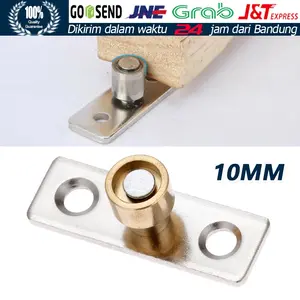 10MM Roda Bawah Pintu Sliding / Geser Guide T Kuningan / Roda Bawah Pintu Lipat Center Foldingguide Pintu Lipat Tengah Black Steel Guide