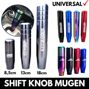 Rastp Mugen Knob Tuas Perseneling Mobil Universal Panjang Knop Perseneling Mobil /handle Perseneling Mobil/Shift Knob Mugen Universal Import/Gear Shift Knob Mobil Tuas Persneling Bahan Alumunium/Knop Handle Gigi Manual/Car Shift Knob Universal Import