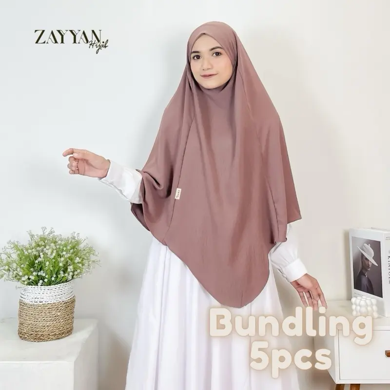 Zayyan. French Khimar Crinkle Paket Usaha 5pcs (Bundling FK)