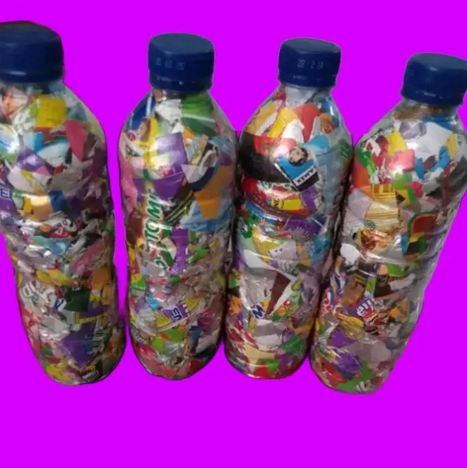 ecobrik botol Daira dan AQua 600ML berat 210gram 1