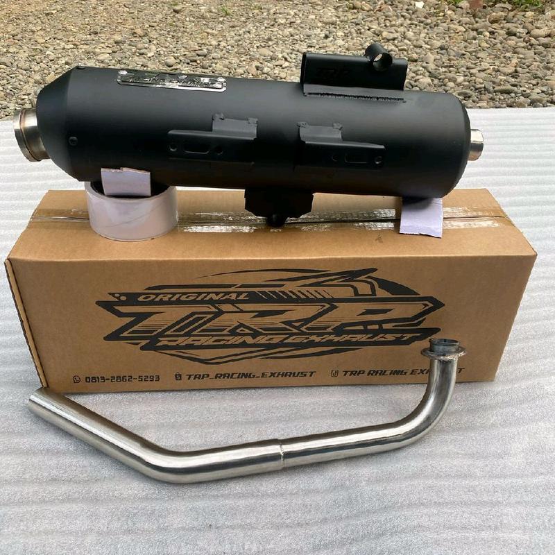 KNALPOT STANDAR RACING TRP EXHAUST BLACK DOF 1