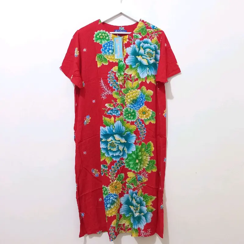 Daster Kencana Ungu Label Biru KUB DS 04 LD 120 Batik Kencana Ungu Original Kancing Wanita Pekat 2 0