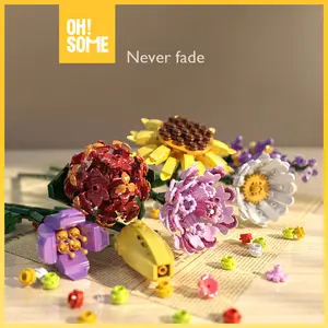 Oh!Some-SEMBO building blocks flowers (warna bunga di kirimkan acak) Toys