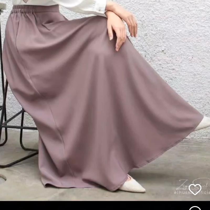Rok Polos Panjang Wanita Dewasa  Maxi Hitam -, Casual, , Cewek 0