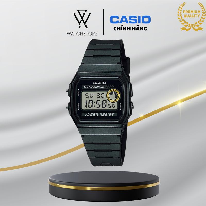 Đồng Hồ Điện Tử Unisex Casio F-94WA-8DG Màu Đen Mặt Kính Nhựa 33.2mm Chống Nước Dây Nhựa Chính Hãng
