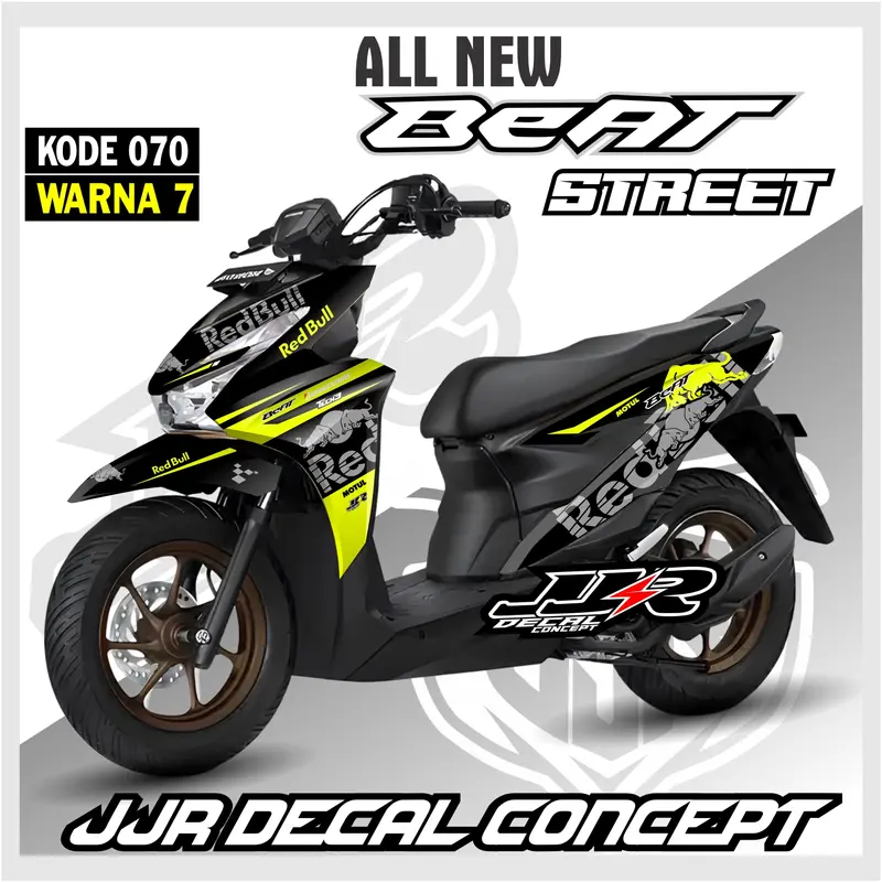 STICKER NEW BEAT 2025 FULL BODY STREET  MOTIF 070 STIKER HONDA BEAT STREET TERBARU 7