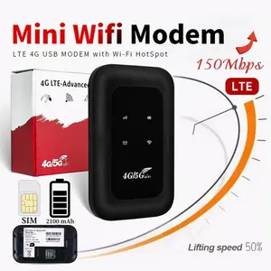YGDS WiFi Modem H806 Wireless Router 4G LTE Mini Modem 150Mbps Mobile Broadband WiFi Black Charger