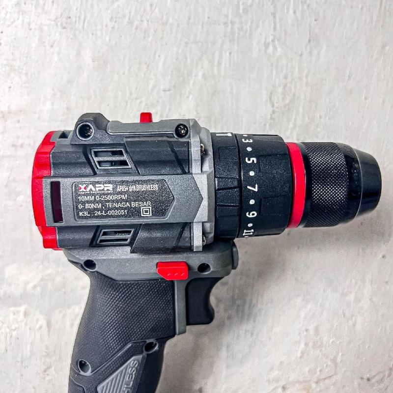 APR BOR impact drill BRUSHLESS TYPE AP85+ 10mm keyless auto lock 2baterai lxt 88vf mesin bor besi kayu driver sekrup drill 5