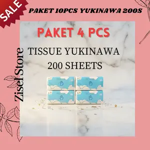 ( PAKET 4 PCS ) TISSUE YUKINAWA 200 SHEETS 2 PLY Tisue Tisu Muka/Wajah ( PAKET 4 PCS ) TISSUE YUKINAWA 200 SHEETS 2 PLY Tisue Tisu Muka/Wajah