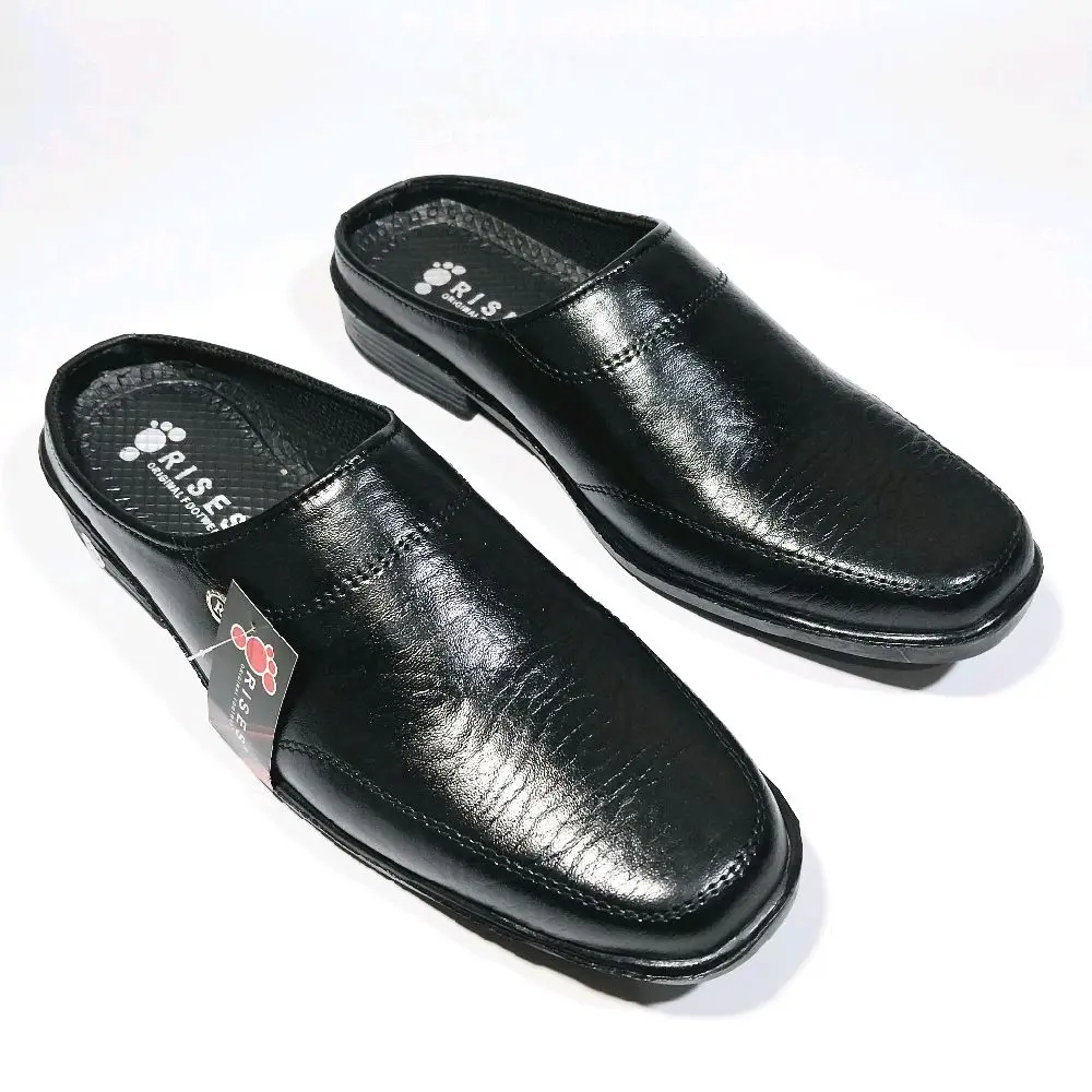 sepatu pria sepatu selop kulit bustong casual formal murah berkualitas terbaik selop pria sepatu pantofel pria karet hitam coklat putih terlaris Shoes Sandal