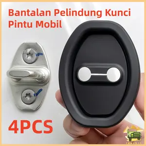 [idmobil]4pcs Bantalan Pelindung Kunci Pintu Mobil Silikon Universal—Peredam Suara & Anti Guncangan Car