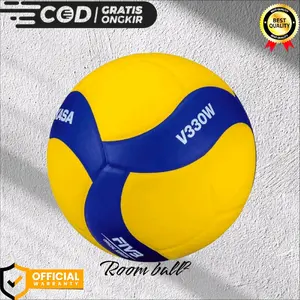 bola voli volly volleyball mikasa V300W ball press tempel bola murah bola mainan anak anak gratis pentilasi dan jaring bola outdoor dan indoor Olahraga Volley