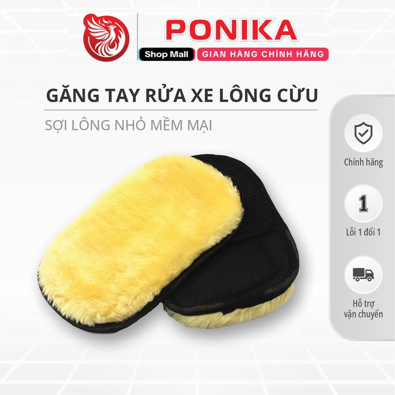Găng Tay Rửa Xe - Lông Cừu Mềm Mịn chống xước bảo vệ bề mặt Sơn Lau Xe Phụ Kiện - 1 Cái cọ xe lau oto
