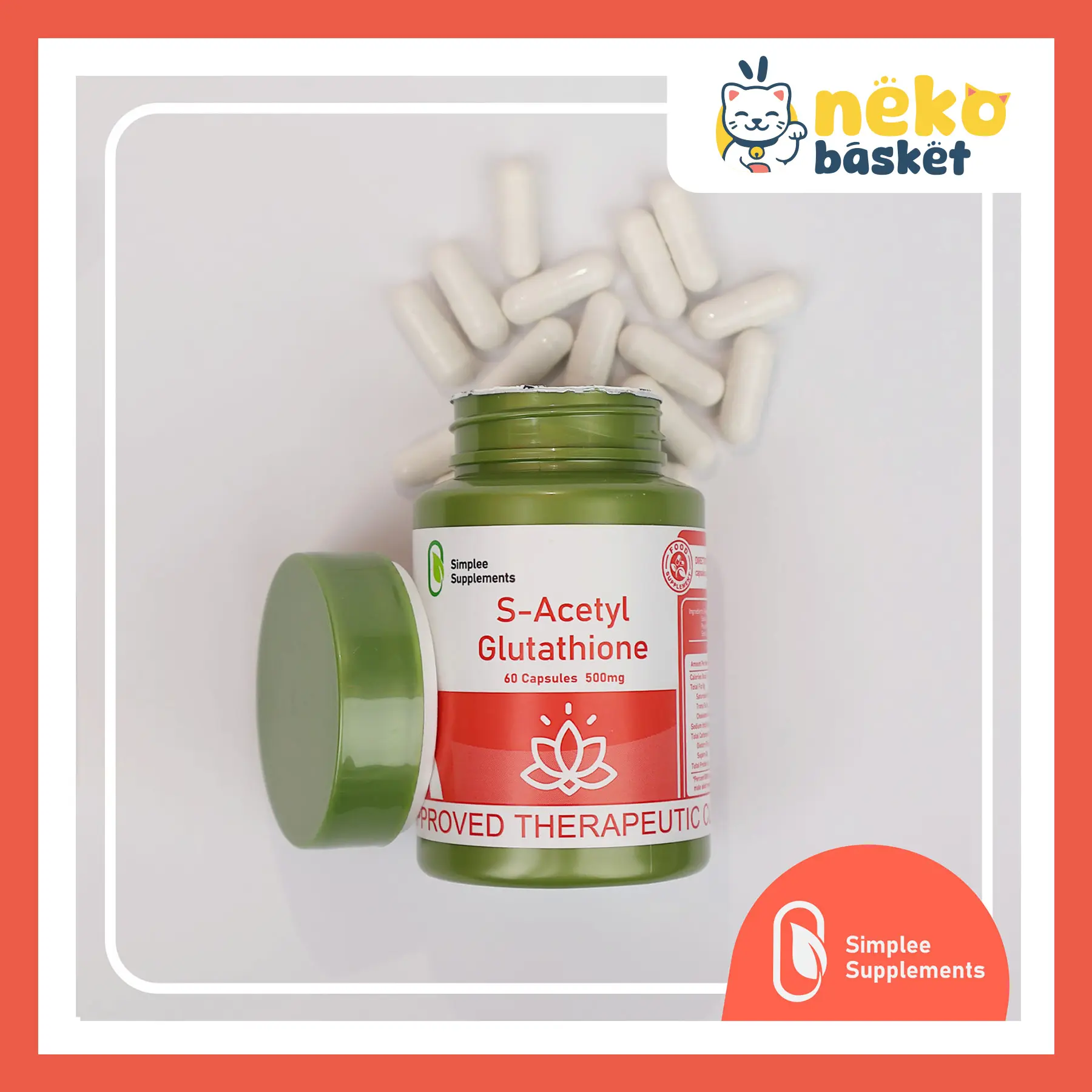 Simplee S-Acetyl Glutathione Collagen Capsule Supplements FDA Approved | 500mg | 60 Capsules With Collagen, Simplee S-Acetyl Glutathione Collagen Capsule Supplements FDA Approved | 500mg | 60 Capsules With Collagen,