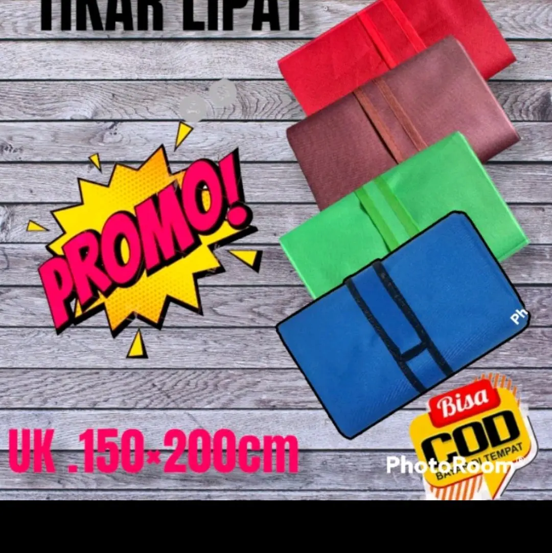 Tikar piknik polosnukuran 150x200 wrna random