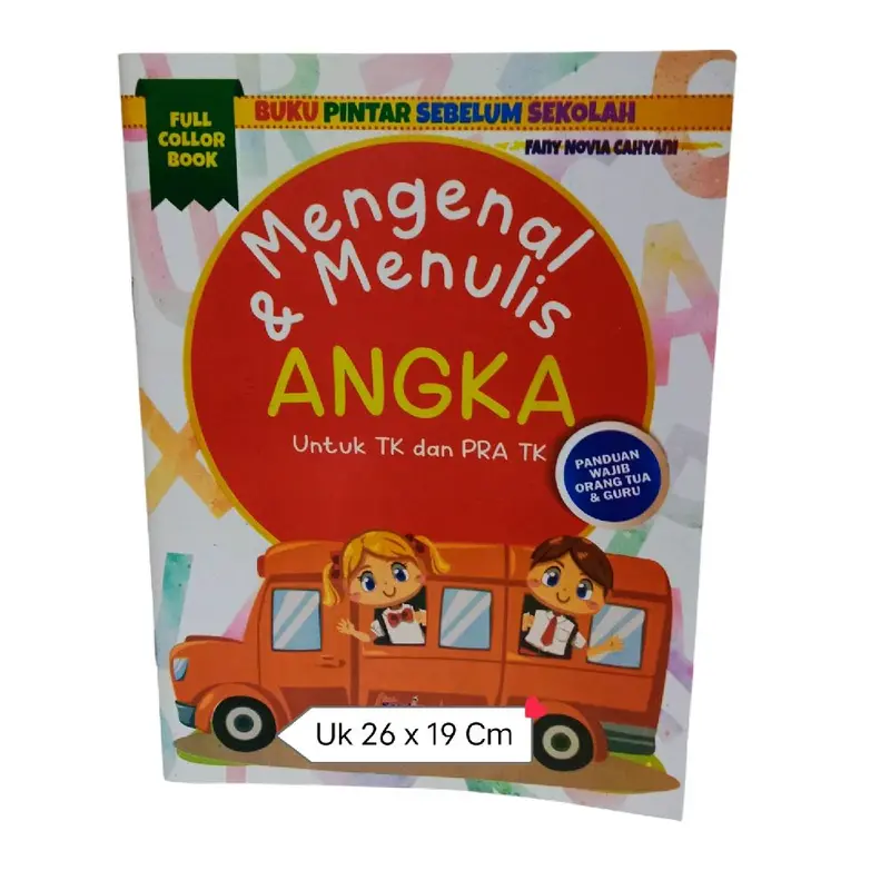 Buku Anak Tk Dan Paud Mengenal & Menulis Angka Full Colour Uk 26 x 19 Cm Kertas Hvs Bersih 32 Halaman Bergambar Panduan Orang Tua Dan Guru - Books 0
