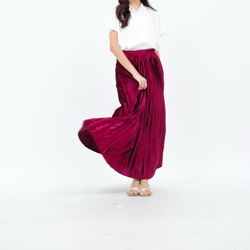 Rok plisket bludru premium / velvet skirt flare 4