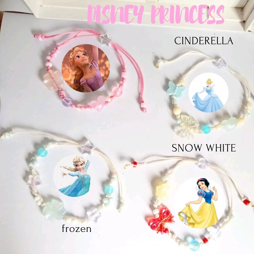 GELANG SERUT KARAKTER GELANG MANIK PRINCESS DISNEY GELANG SERUT RAPUNZEL GELANG PERSAHABATAN GELANG MANIK Bracelets Aksesoris