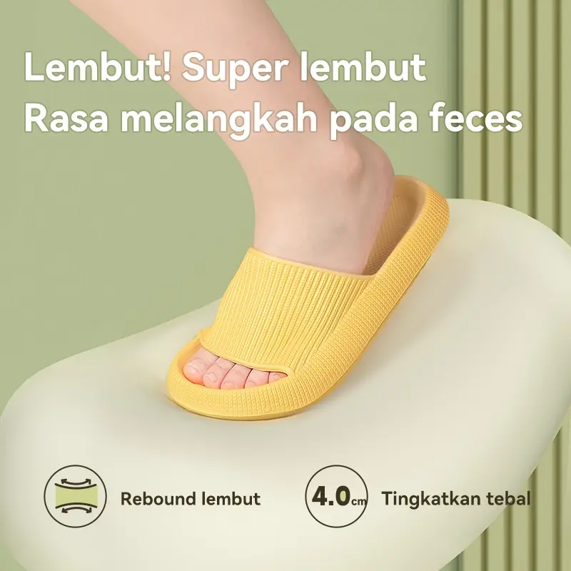 Sandal empuk Wanita Style Import Bahan EVA Anti Slip Sandal Rumah Sendal Kamar Mandi Cewek Elastis Empuk Soft Slipper Elastic 7