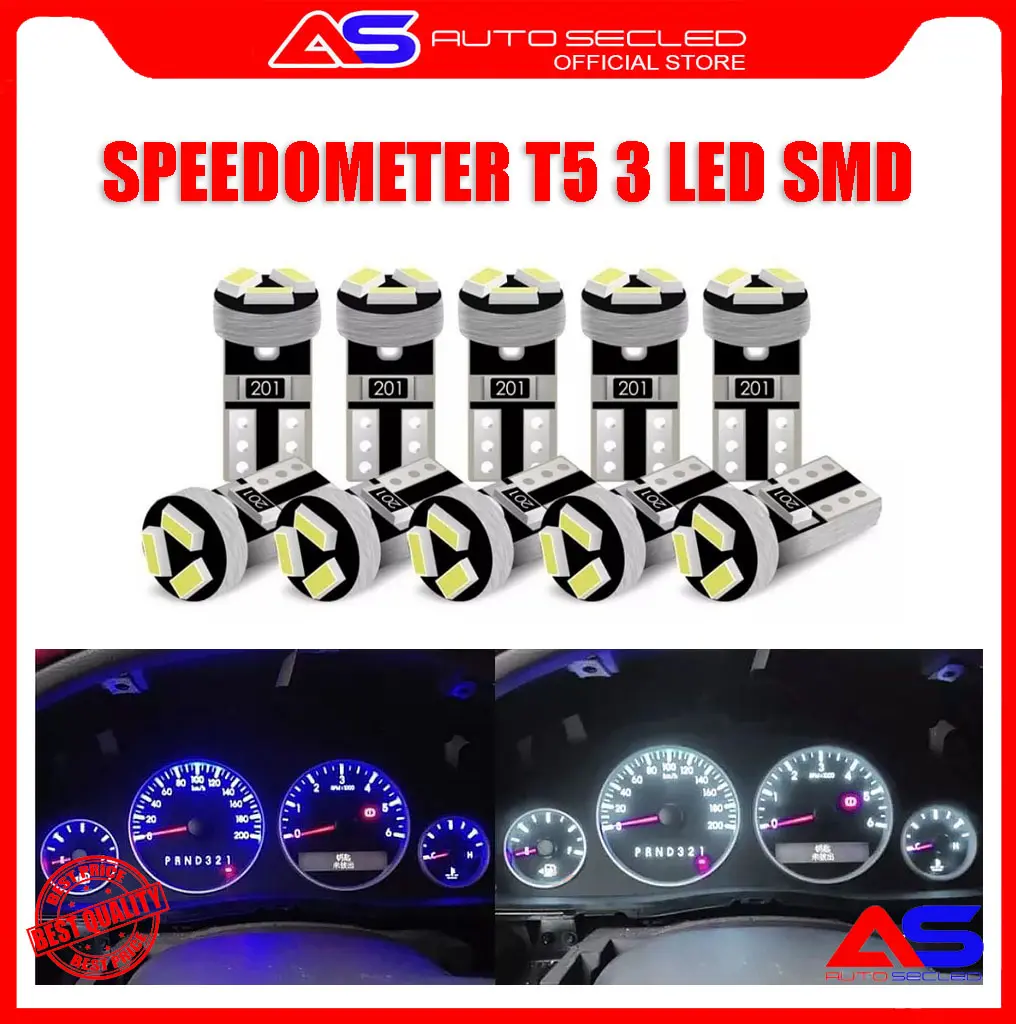 LAMPU SPEEDOMETER MOTOR UNIVERSAL T5 3 LED SMD MOTOR MOBIL | HARGA SEPASANG / 2 PCS