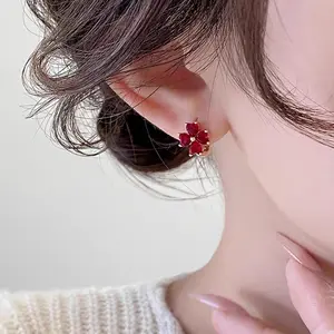 Anting Berlian Permata Anting Titanium Anting Bunga Anting Anting Permata Anti Karat Anti Luntur