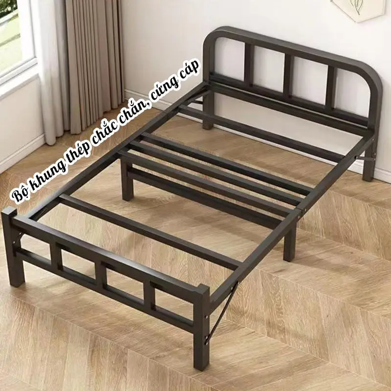 Giường sắt gấp, phòng đơn, tiện lợi, thích hợp cho nhà cho thuê ngủ gọn đa năng gỗ 1