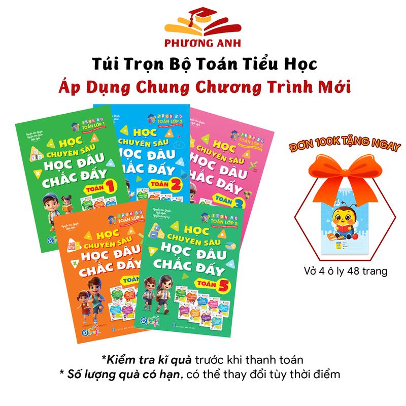  QB1 - Trọn Bộ Sách TOÁN HỌC CHUYÊN SÂU TIỂU HỌC - Giúp Học Sinh Lớp 1 đến Lớp 5 Học Đến Đâu Chắc Đến Đấy 