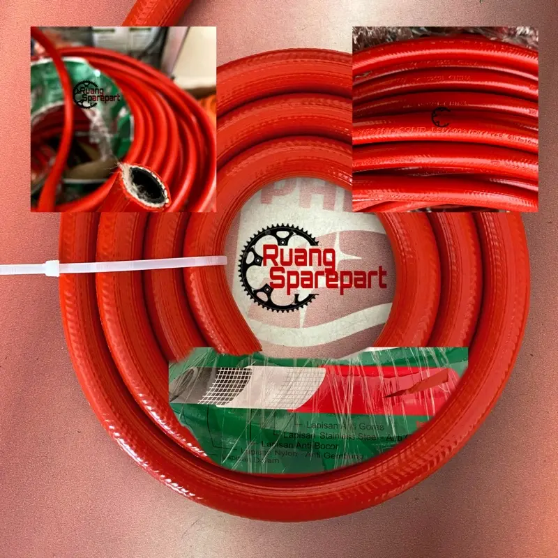 Selang Gas LGP Selang Water Heater 5lapis SOLID Lapais Kawat Stainless