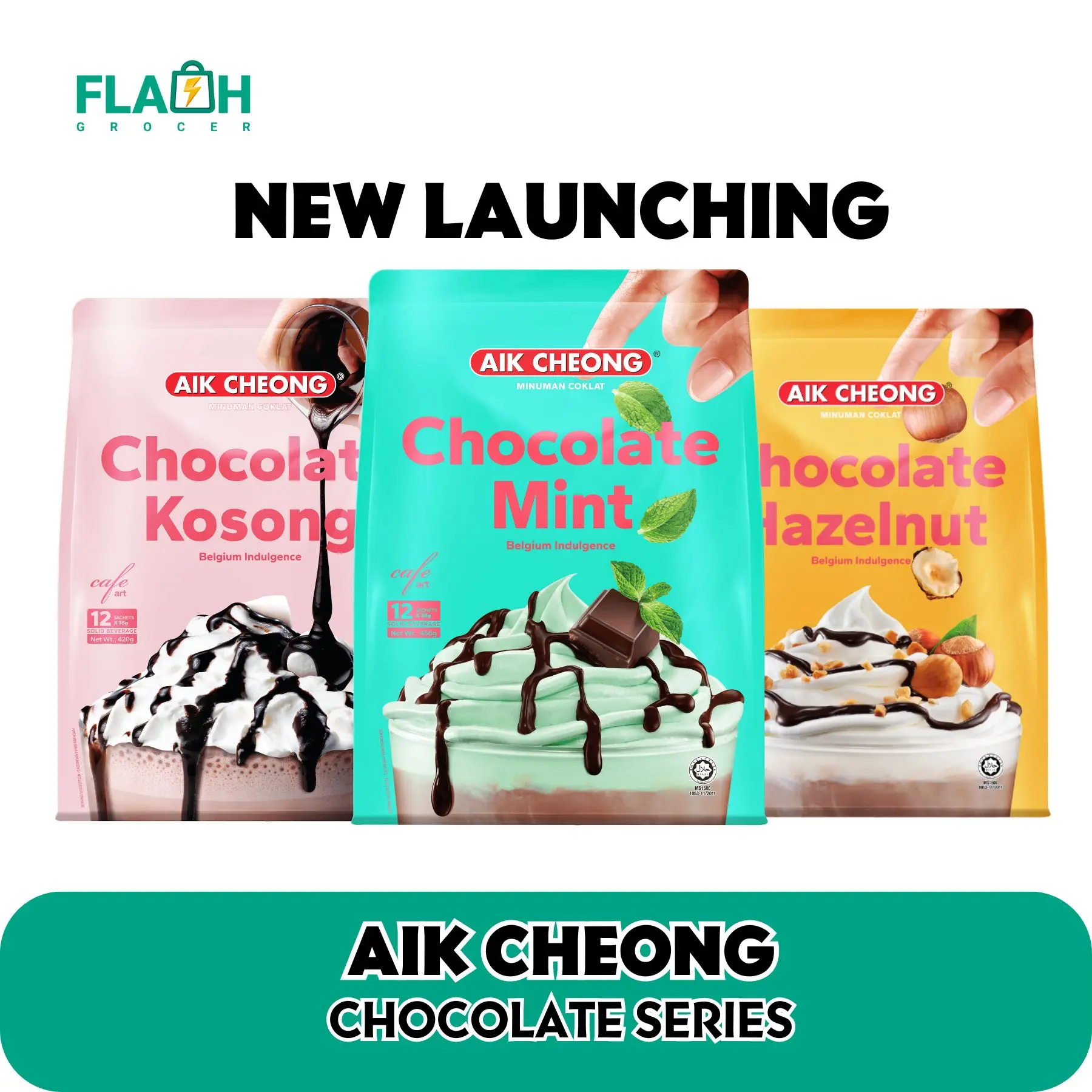 Aik Cheong Chocolate Cafe Art Series- (Chocolate Mint / Chocolate Hazelnut/ Chocolate Kosong) New Arrivals Ready Stock Food Snacks