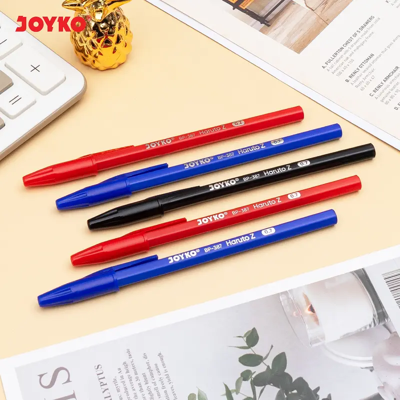 JOYKO BALL PEN BLACK BLUE RED PENA PULPEN JOYKO BP-387 HITAM BIRU MERAH HARUTO Z BOX LUSIN [12PCS] 5