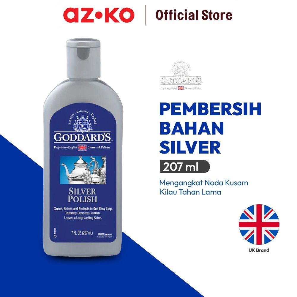 AZKO Goddard's Cairan Pembersih Bahan Silver 207 ml - Biru/Abu-abu Cairan Poles Semir Perak Kilap Logam Cleaner Silver Pengkilap Aksesoris